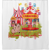 Welkom bij de provinciale beurs - carnaval douchegordijn (Voorkant)