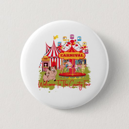 Welkom bij de provinciale beurs - carnaval ronde button 5,7 cm (Voorkant)