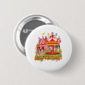 Welkom bij de provinciale beurs - carnaval ronde button 5,7 cm (Voorkant /achterkant)
