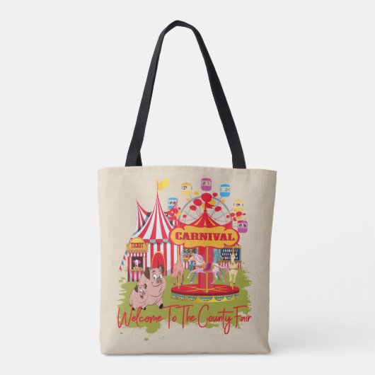 Welkom bij de provinciale beurs - carnaval tote bag (Achterkant)