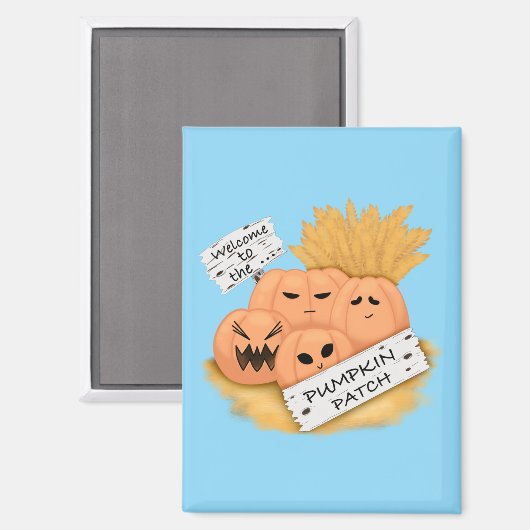 Welkom bij de Pumpkin Patch Magnet (Voorkant / Achterkant)