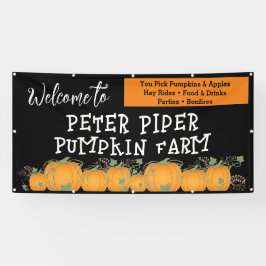 Welkom bij de Pumpkin Patch Pumpkin Banner voor