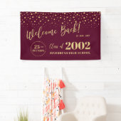 Welkom bij de reünie van de klasse Gold & Red Conf Spandoek (Insitu)