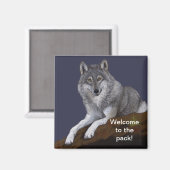 Welkom bij de Roedel Wolf Magneet (Voorkant / Achterkant)