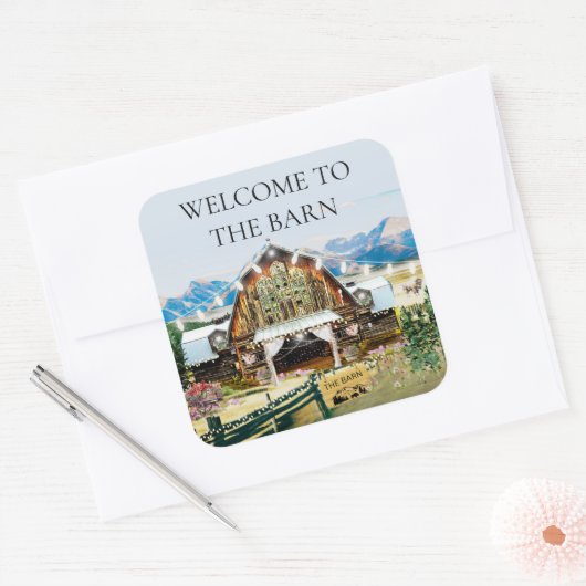 Welkom bij de Schuur Sticker (Envelop)