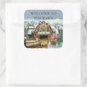 Welkom bij de schuur sticker Winter/Kerstmis (Tas)