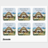 Welkom bij de schuursticker vierkante sticker (Vel)