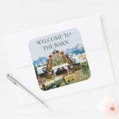 Welkom bij de schuursticker vierkante sticker (Envelop)