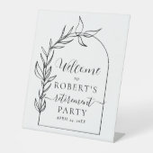 Welkom bij de scriptminimumafstand reclamebord met voetstuk (Voorkant)