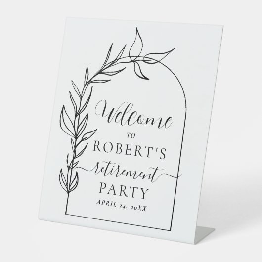 Welkom bij de scriptminimumafstand reclamebord met voetstuk (Voorkant)