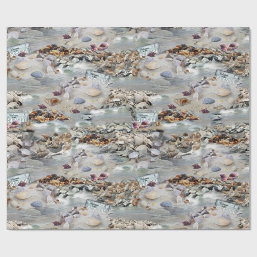 Welkom bij de Seaside Cadeaupapier (Vlak)