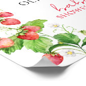 Welkom bij de Strawberry Baby Shower Poster (Hoek)