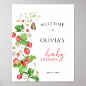 Welkom bij de Strawberry Baby Shower Poster (Voorkant)