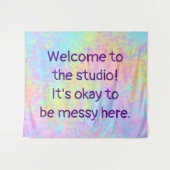 "Welkom bij de Studio" Wandkleed (Voorkant (horizontaal))