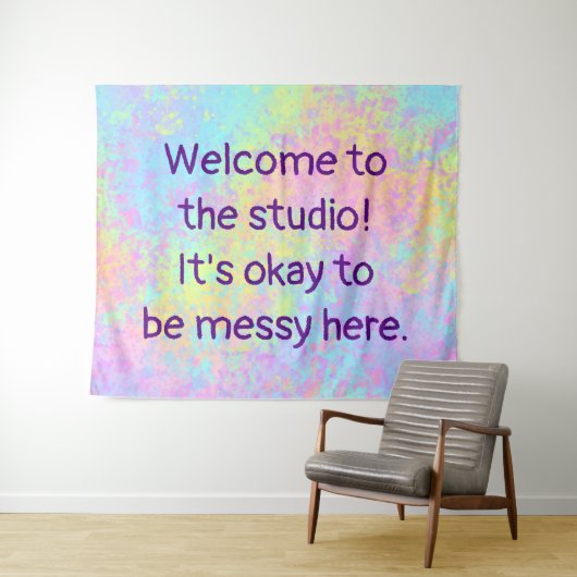 "Welkom bij de Studio" Wandkleed (In Situ (horizontaal))