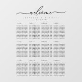 Welkom bij de tabelnummers van de trouwsessietabel raamsticker (Vel)