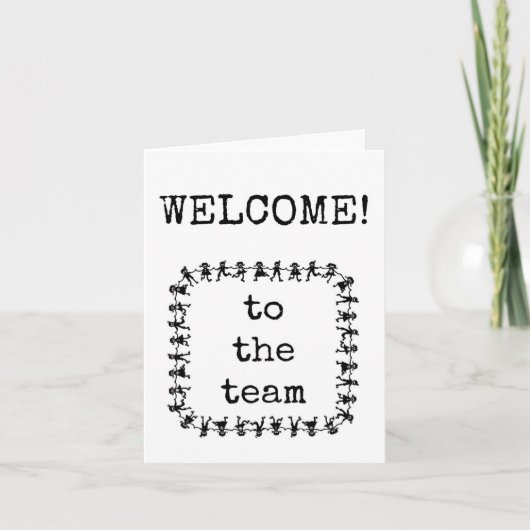 Welkom bij de Team New Employee Kaart (Voorkant)