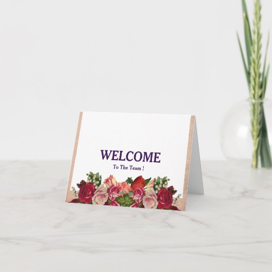 Welkom bij de team postkaart kaart (Voorkant)