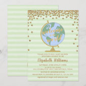 Welkom bij de uitnodiging van het World Wereldbol  (Voorkant / Achterkant)