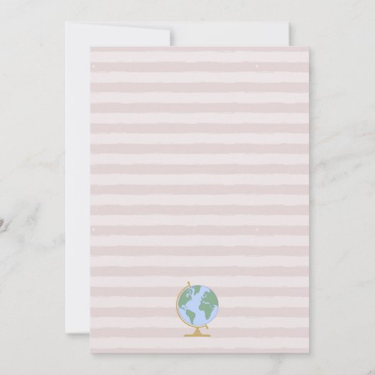 Welkom bij de uitnodiging van het World Wereldbol (Achterkant)