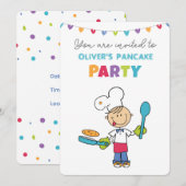 Welkom bij de uitnodiging voor de Pannenkoekenpart (Voorkant / Achterkant)