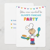 Welkom bij de uitnodiging voor het Pannenkoekenfee (Voorkant / Achterkant)