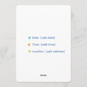 Welkom bij de uitnodiging voor het Pannenkoekenfee (Achterkant)