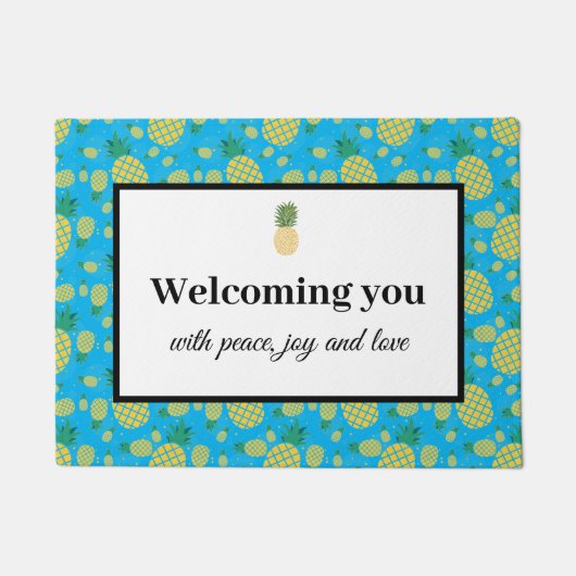 Welkom bij de vreugde en liefdesdeur deurmat (Voorkant)