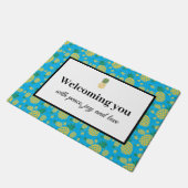 Welkom bij de vreugde en liefdesdeur deurmat (Schuin)