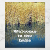 Welkom bij de waterreflectiecoördinator in het mee wijn etiket (Enkel label)