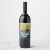 Welkom bij de waterreflectiecoördinator in het mee wijn etiket (Voorkant)