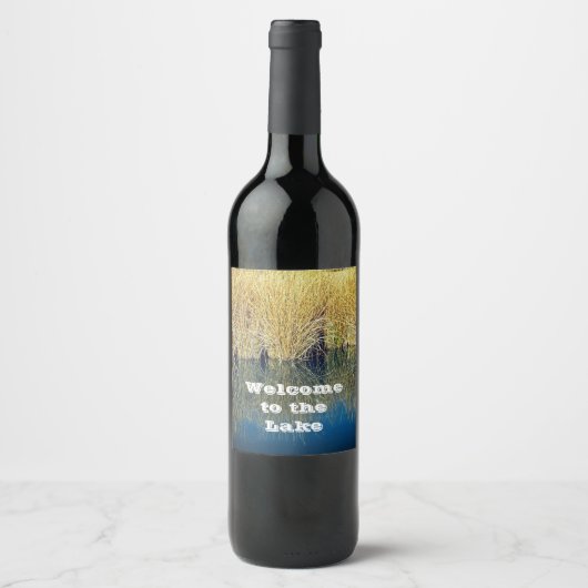 Welkom bij de waterreflectiecoördinator in het mee wijn etiket (Voorkant)