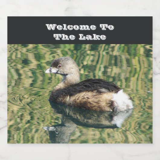 Welkom bij de waterreflectiegast van het meer Greb Bier Etiket (Enkel label)