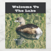 Welkom bij de waterreflectiegast van het meer Greb Wijn Etiket (Enkel label)