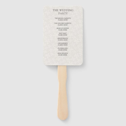 Welkom bij de Waterverf Blindenroze bruiloft Handwaaier (Achterkant)