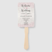 Welkom bij de Waterverf Blindenroze bruiloft Handwaaier (Voorkant)