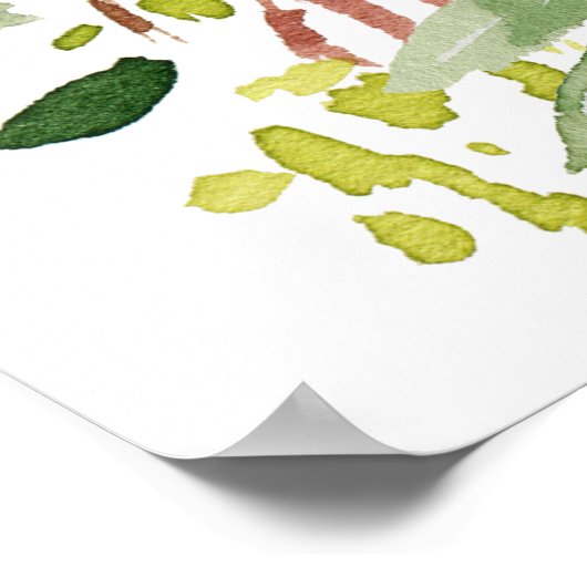 Welkom bij de Waterverf van de afvloeiing Poster (Hoek)