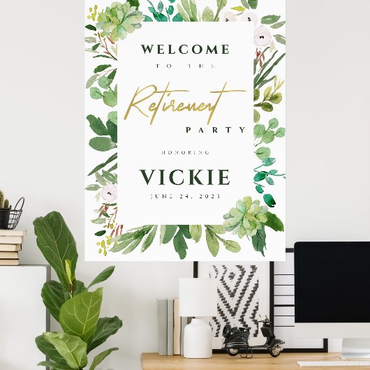 Welkom bij de Waterverf van de afvloeiing Poster (Thuiskantoor)