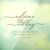 Welkom bij de Wedding signature Raamsticker (Vel 3)