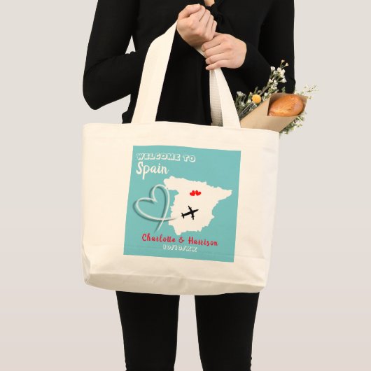 Welkom bij de wedstrijd naar Spanje bestemming Grote Tote Bag (Voorkant (product))