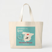 Welkom bij de wedstrijd naar Spanje bestemming Grote Tote Bag (Voorkant)