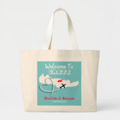 Welkom bij de wedstrijd van de bestemming Kreta Grote Tote Bag (Voorkant)