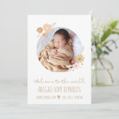 Welkom bij de Wereld Baby Geboorte Foto Aankondigi (Staand voorkant)