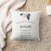 Welkom bij de Wereld Custom Name & Birth Stats Bab Kussen (Deken)