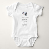 Welkom bij de Wereld Custom Name & Birth Stats Bab Romper (Voorkant)