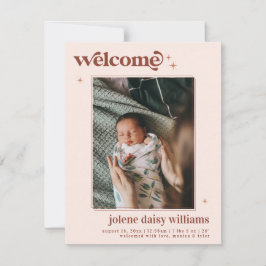 Welkom bij de Wereld | | Retro Boho Geboorte