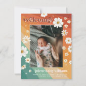 Welkom bij de Wereld | Retro Boho Geboorte (Voorkant)