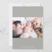 Welkom bij de Wereld roze grijze Geboorteaankondig Kaart (Achterkant)