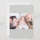 Welkom bij de Wereld roze grijze Geboorteaankondig Kaart (Achterkant)