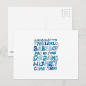 Welkom bij de Wereldbabyjongen Briefkaart (Voorkant / Achterkant)